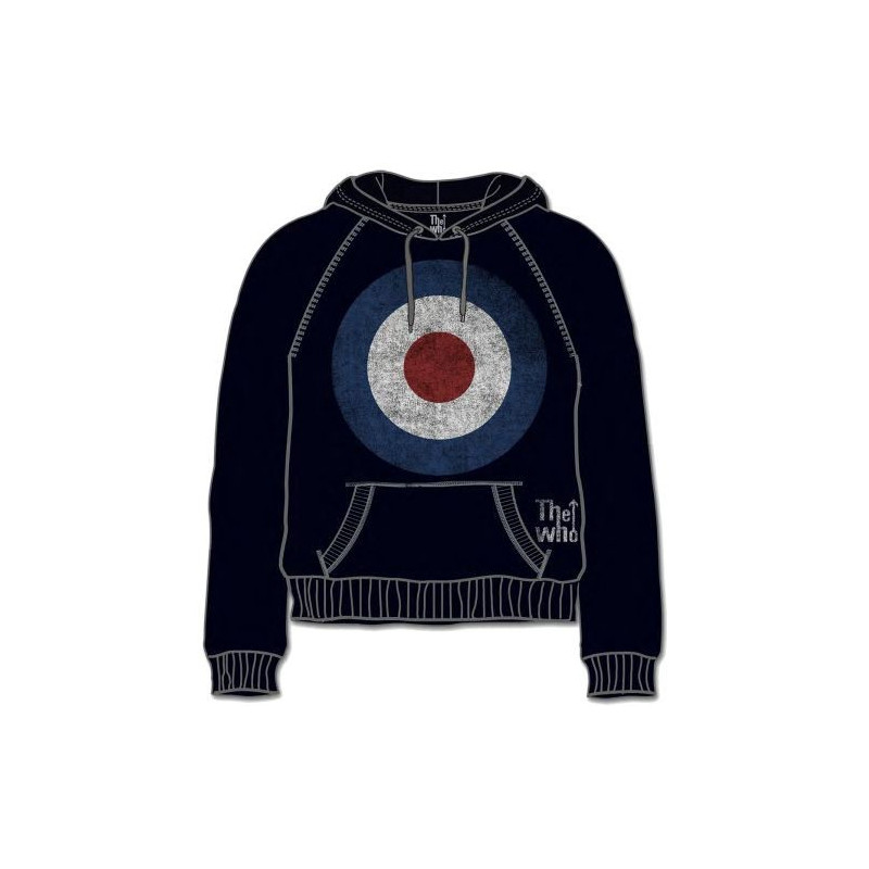 WHO (THE) - TARGET DISTRESSED (FELPA CON CAPPUCCIO UNISEX TG. S)