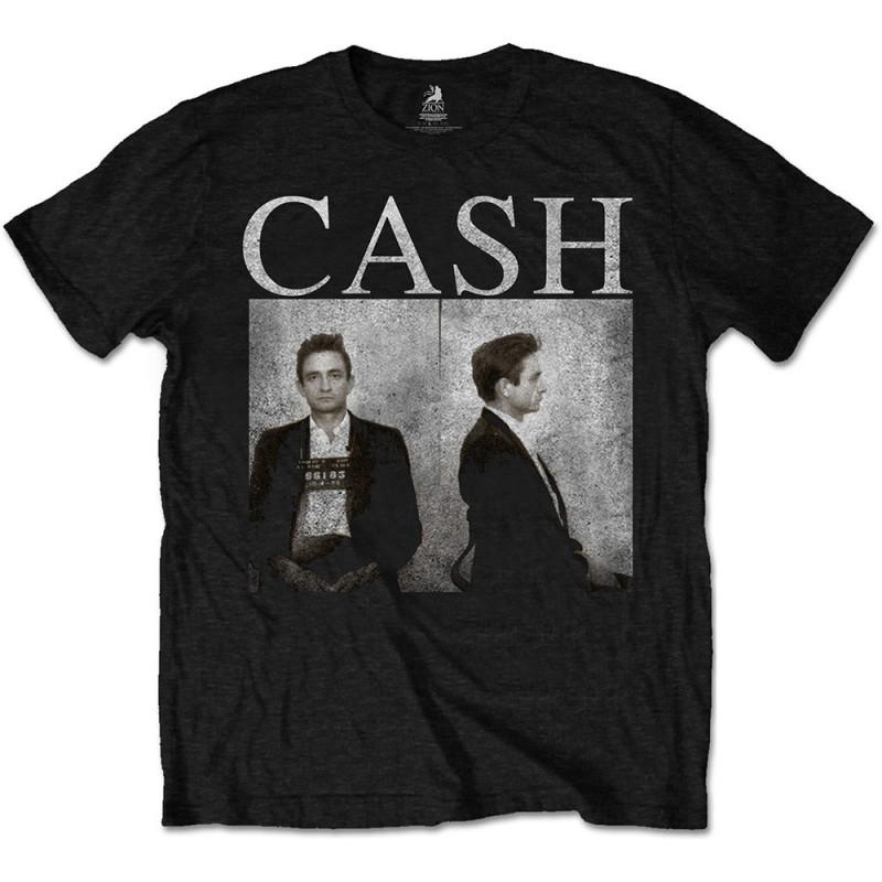 JOHNNY CASH MEN'S TEE: MUG SHOT (X-LARGE)