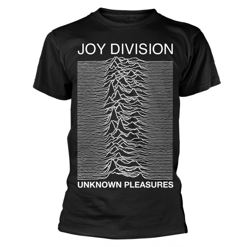 JOY DIVISION UNKNOWN PLEASURES (BLACK) TS BLACK