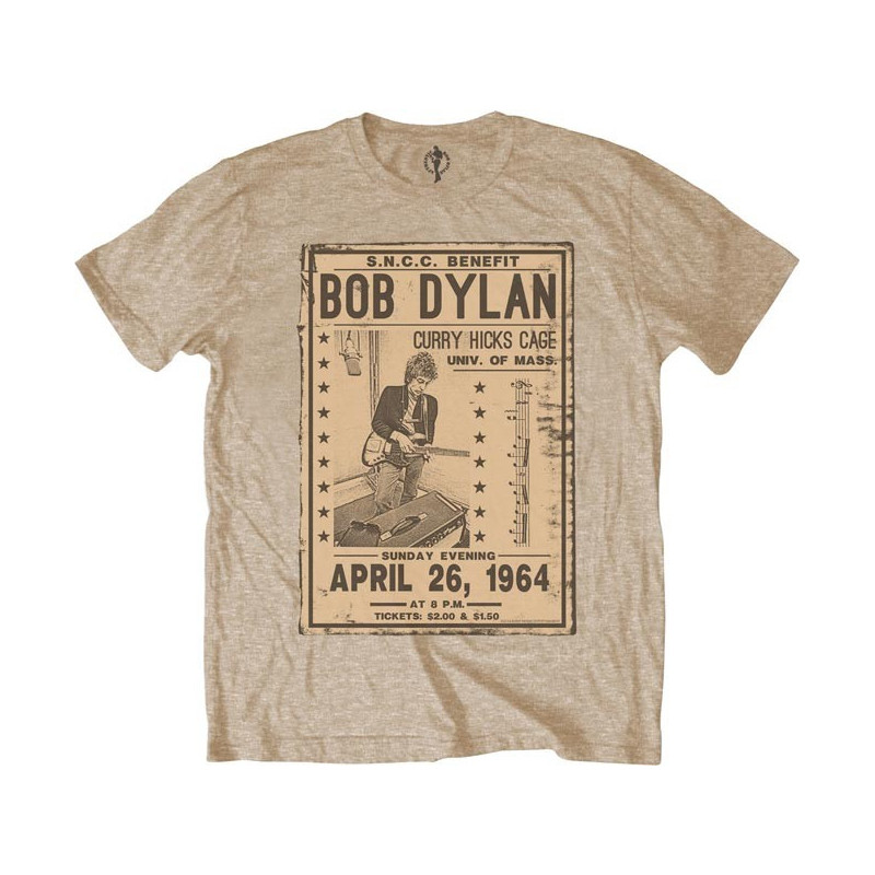 BOB DYLAN FLYER MENS SAND T SHIRT: MEDIUM