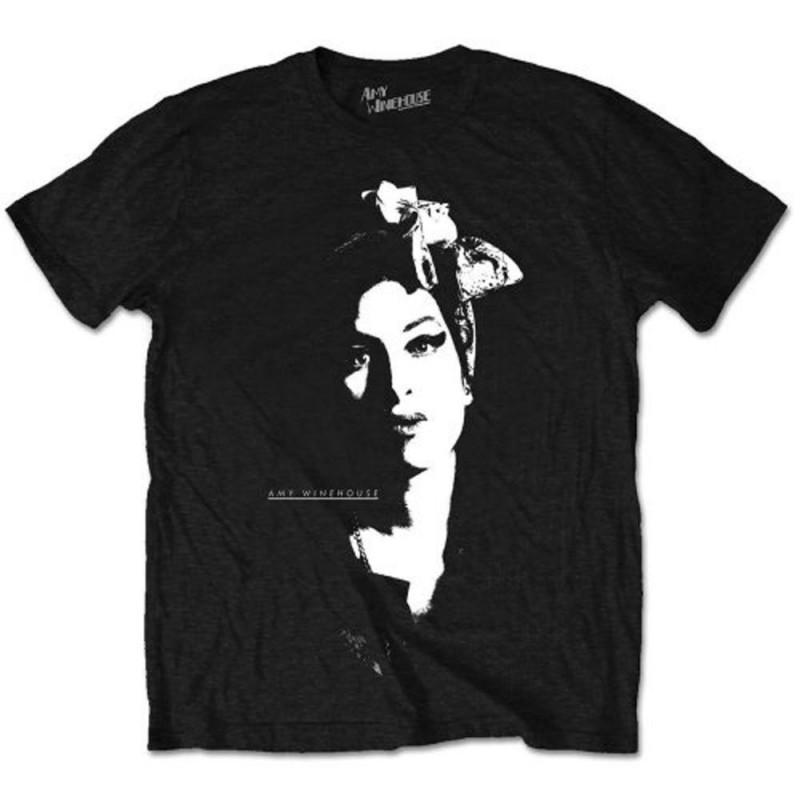 AMY WINEHOUSE - SCARF PORTRAIT BLACK (T-SHIRT UNISEX TG. M)