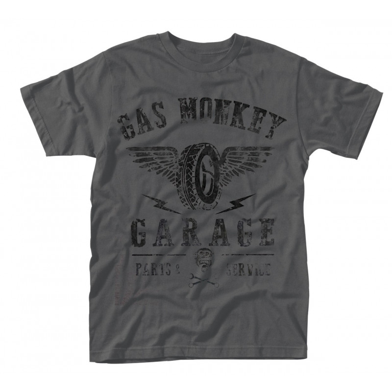 GAS MONKEY GARAGE TYRES PARTS SERVICE T-SHIRT UNISEX: SMALL