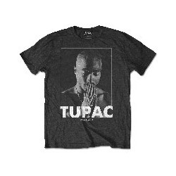 TUPAC MEN'S TEE: PRAYING (X-LARGE) BLACK MENS TEE