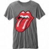 ROLLING STONES (THE) - BURN-OUT CLASSIC TONGUE GREY (T-SHIRT UNISEX TG. S)