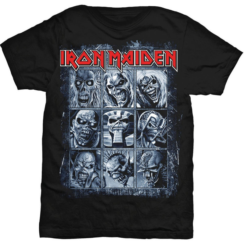 IRON MAIDEN - NINE EDDIES BLACK (T-SHIRT UNISEX TG. XL)