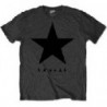 DAVID BOWIE BALCKSTAR BLACK STAR ON GREY MENS