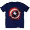 MARVEL COMICS - CAPTAIN AMERICA SPLAT SHIELD (T-SHIRT UNISEX TG. L)