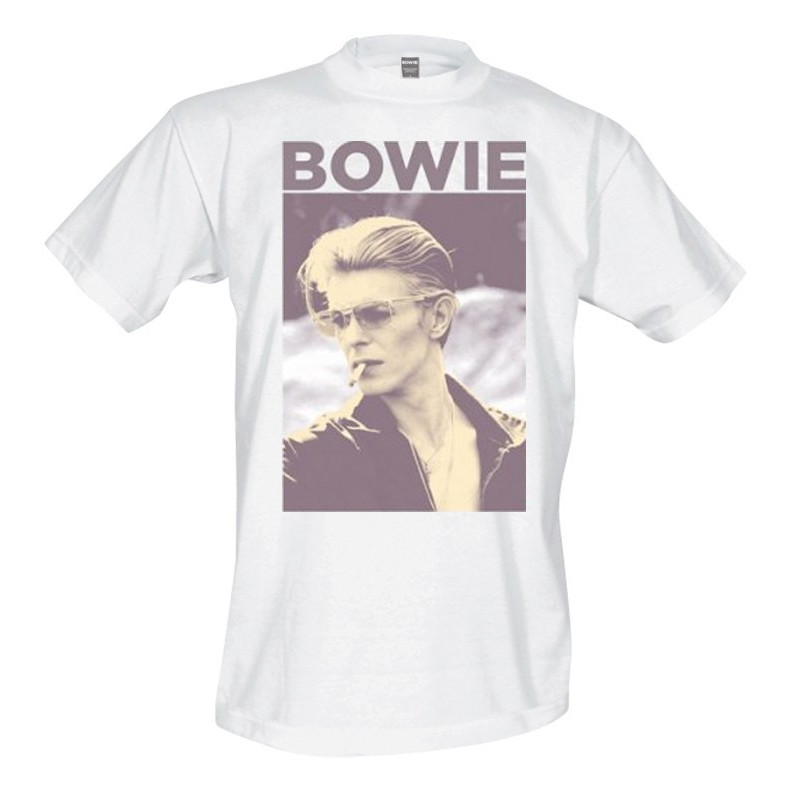 DAVID BOWIE UNISEX T-SHIRT: SMOKING (XX-LARGE)