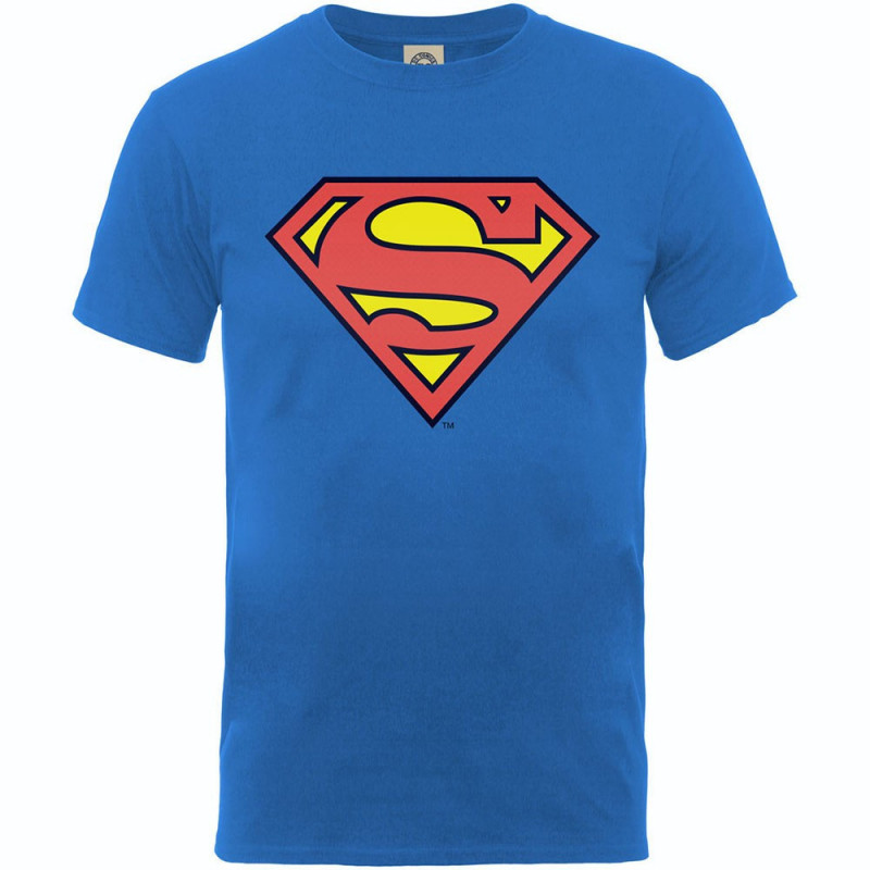 DC COMICS - SUPERMAN SHIELD BLUE (T-SHIRT BAMBINO 9/11 ANNI)