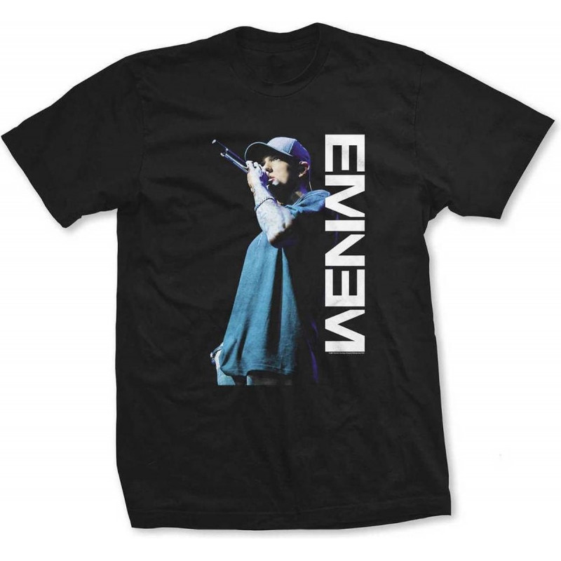 EMINEM UNISEX TEE: MIC. POSE (LARGE)