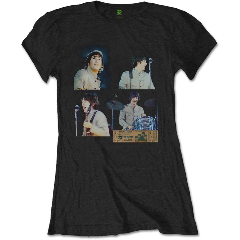 THE BEATLES LADIES TEE: SHEA STADIUM SHOTS (SMALL)