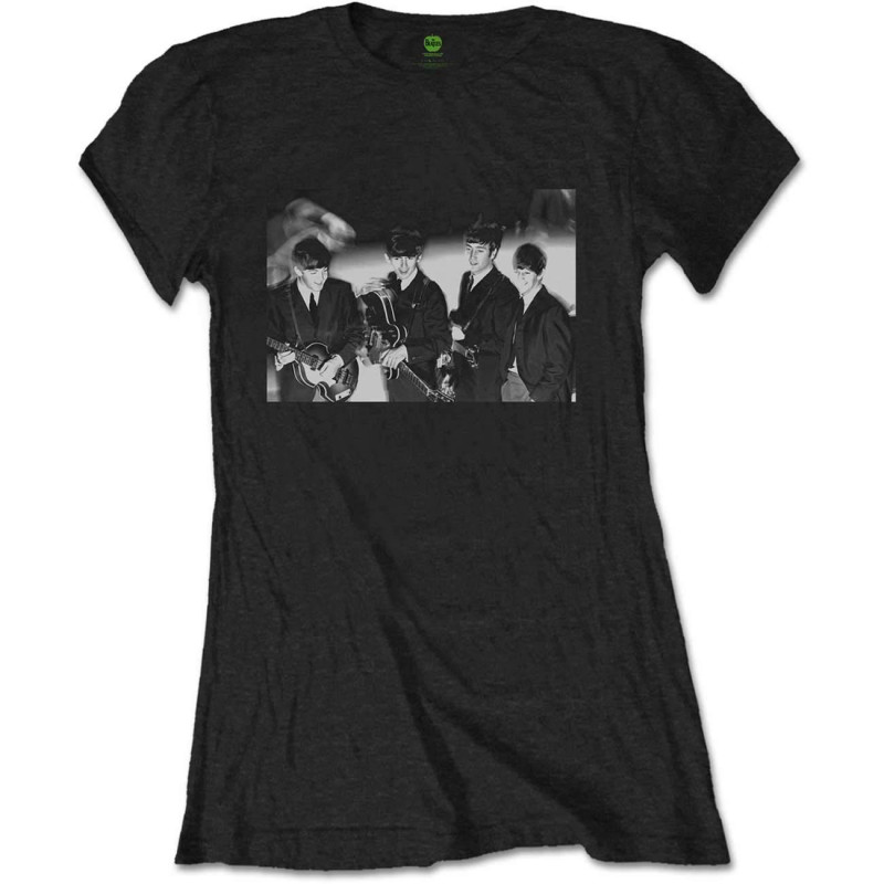 THE BEATLES LADIES TEE: SMILES PHOTO (SMALL)