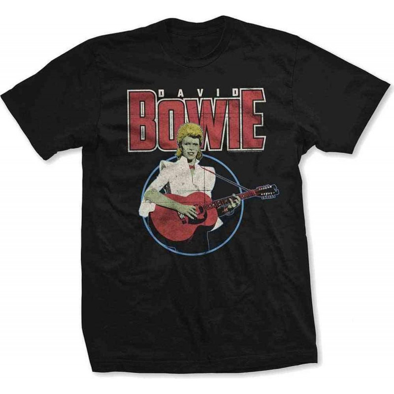 DAVID BOWIE UNISEX TEE: ACOUSTIC BOOTLEG (MEDIUM)