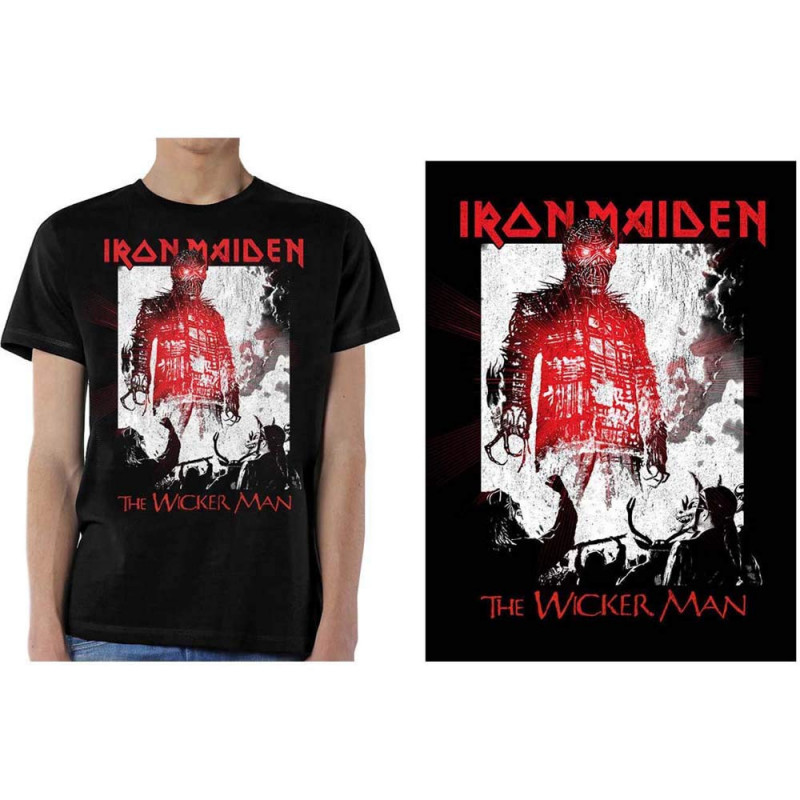 IRON MAIDEN UNISEX TEE: THE WICKER MAN SMOKE (XX-LARGE)