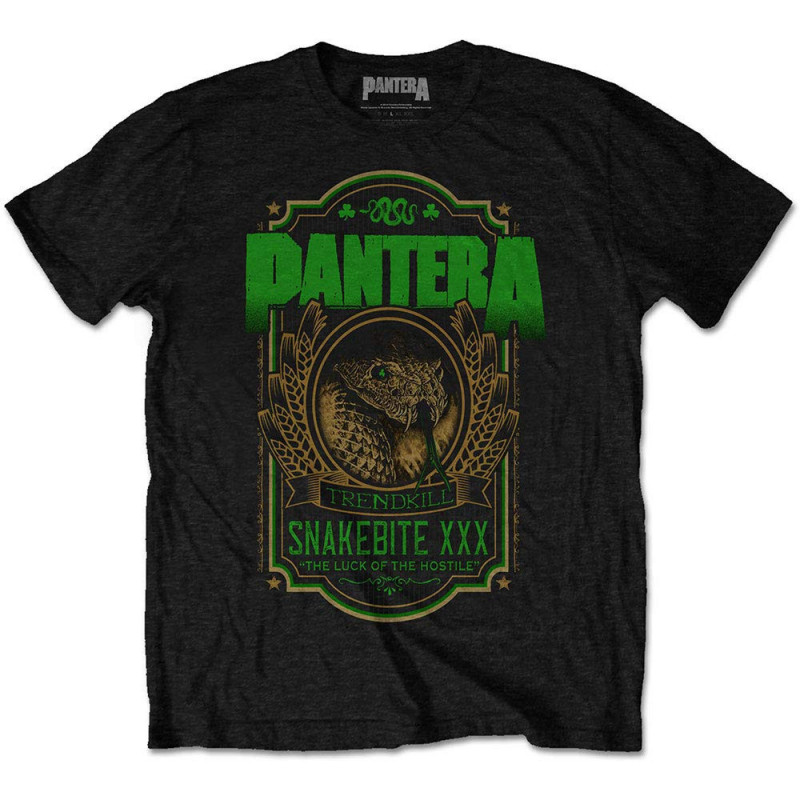 PANTERA UNISEX TEE: SNAKEBITE XXX LABEL (SMALL)