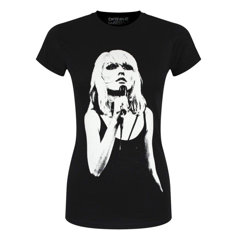 DEBBIE HARRY LADIES TEE: OPEN MIC. (LARGE)