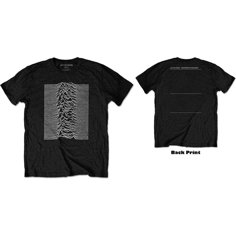 JOY DIVISION UNISEX TEE: UNKNOWN PLEASURES (BACK PRINT) (MEDIUM)