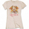 QUEEN LADIES TEE: CLASSIC CREST (SMALL)