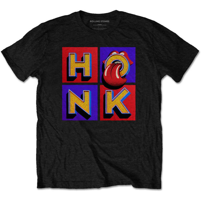 THE ROLLING STONES UNISEX TEE: HONK ALBUM TRACKLIST (BACK PRINT) (MEDIUM)