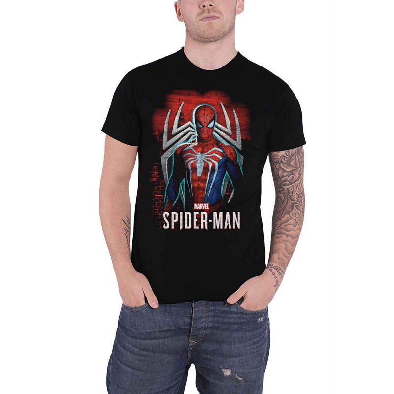 MARVEL COMICS UNISEX TEE: SPIDERMAN 1 (SMALL) BLACK UNISEX