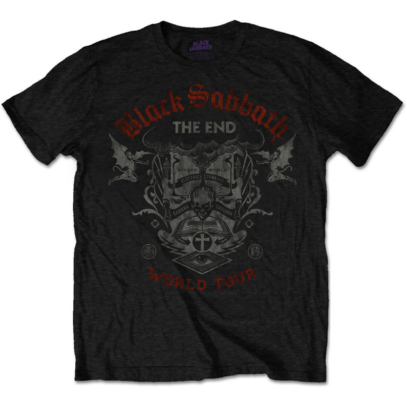 BLACK SABBATH - THE END MUSHROOM CLOUD LOGO (T-SHIRT UNISEX TG. M)