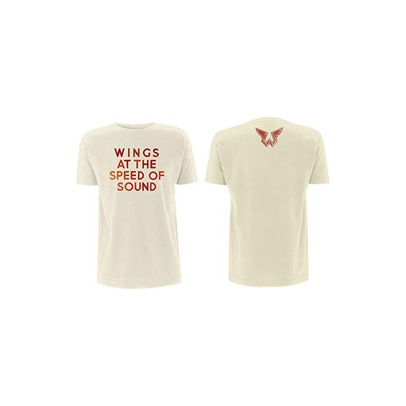 PAUL MCCARTNEY UNISEX TEE: WINGS AT THE SPEED OF SOUND (BACK PRINT) (LARGE)