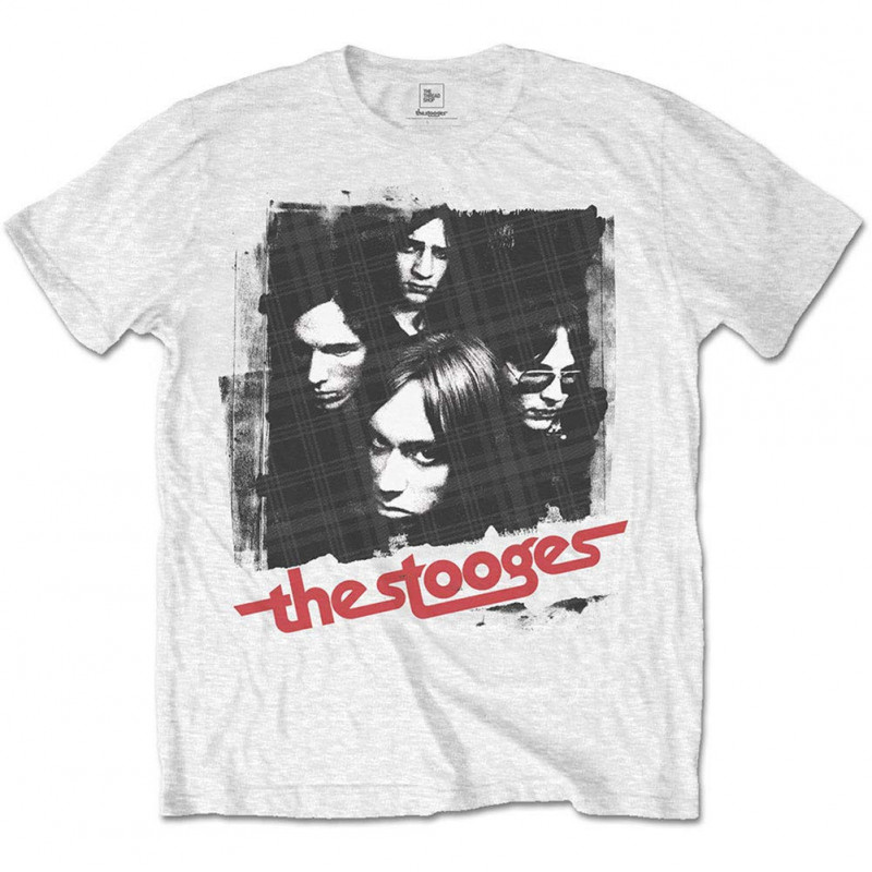 IGGY & THE STOOGES UNISEX TEE: FOUR FACES (MEDIUM)