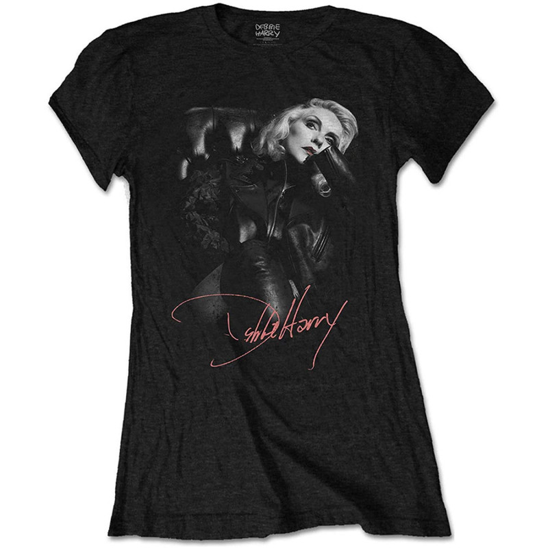 DEBBIE HARRY LADIES TEE: LEATHER GIRL (MEDIUM)