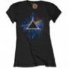 PINK FLOYD LADIES TEE: DARK SIDE OF THE MOON BLUE SPLATTER (XX-LARGE)