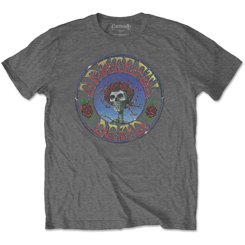 GRATEFUL DEAD UNISEX TEE: BERTHA CIRCLE VINTAGE WASH (LARGE)