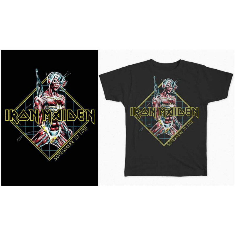 IRON MAIDEN UNISEX TEE: SOMEWHERE IN TIME DIAMOND (SMALL)