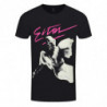 ELTON JOHN UNISEX TEE: PINK BRUSH (BACK PRINT) (LARGE)