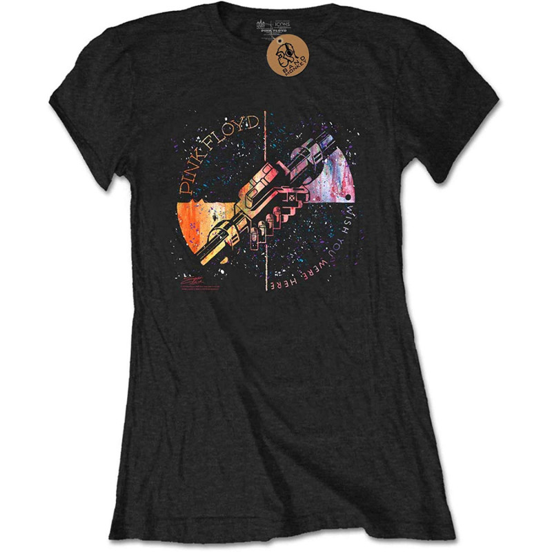 PINK FLOYD LADIES TEE: MACHINE GREETING ORANGE (LARGE)