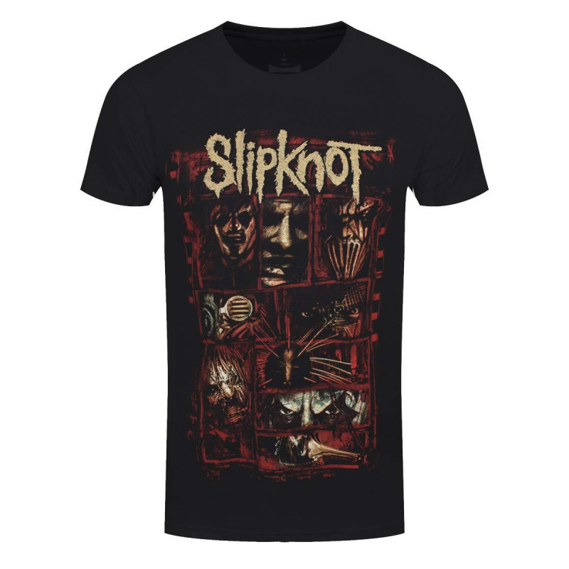 SLIPKNOT UNISEX TEE: SKETCH BOXES (BACK PRINT) (MEDIUM)