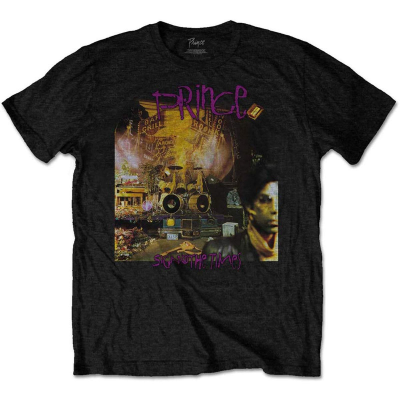 PRINCE UNISEX TEE: SIGN O THE TIMES ALBUM (SMALL)