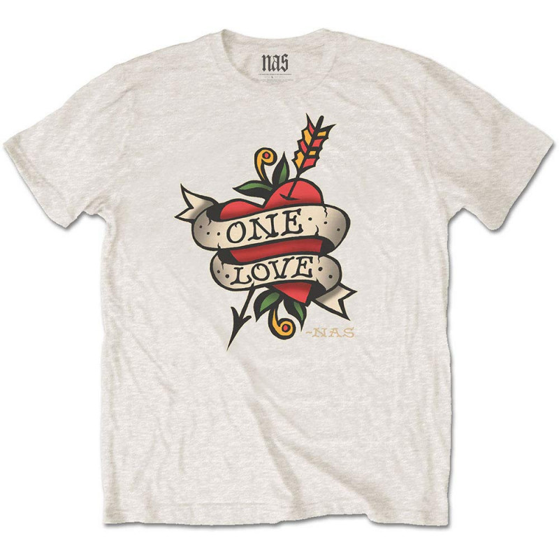 NAS UNISEX TEE: LOVE TATTOO (MEDIUM)