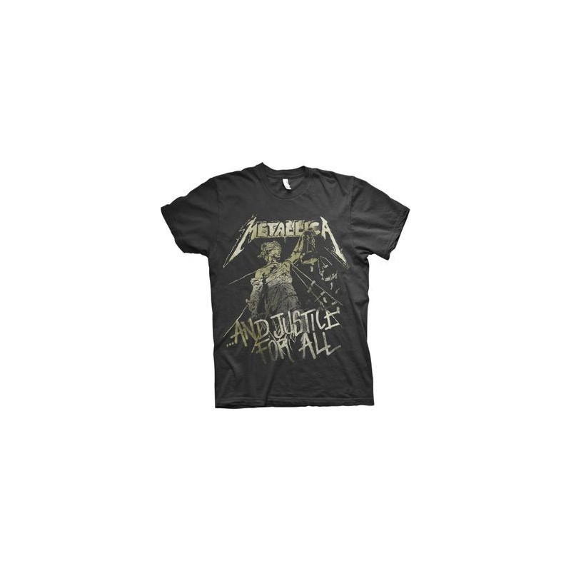 METALLICA UNISEX TEE: JUSTICE VINTAGE (X-LARGE)