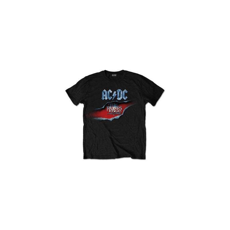 AC/DC T-SHIRT  M BLACK UNISEX  THE RAZORS EDGE