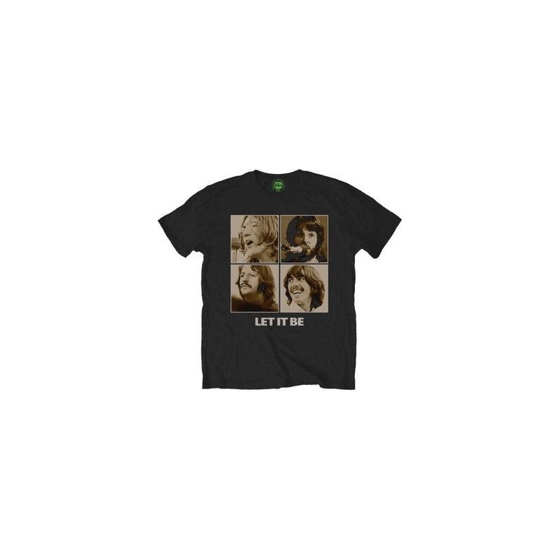 BEATLES  THE T-SHIRT  M BLACK UNISEX  LET IT BE SEPIA