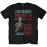 JOHN LENNON UNISEX TEE: LIVE IN NYC (LARGE)