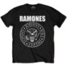 RAMONES T-SHIRT  11-12 YEARS KIDS BLACK  PRESIDENTIAL SEAL