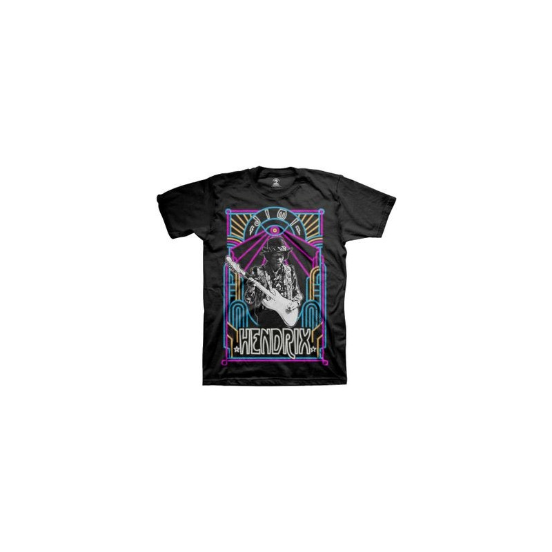 JIMI HENDRIX UNISEX TEE: ELECTRIC LADYLAND NEON (LARGE)