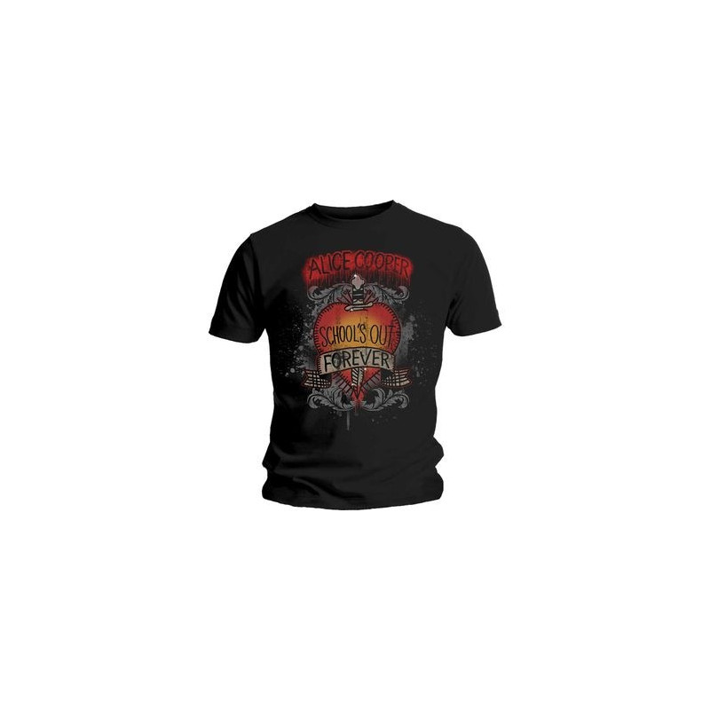 COOPER ALICE T-SHIRT  M BLACK UNISEX  SCHOOLS OUT DAGGER