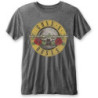 GUNS N ROSES T-SHIRT  L UNISEX GREY  CLASSIC LOGO