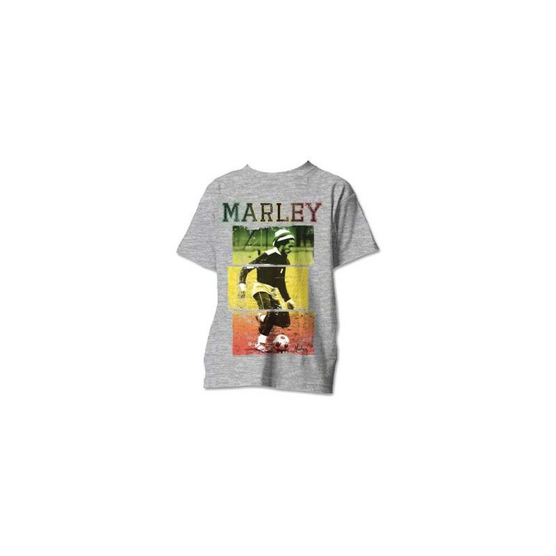 MARLEY BOB T-SHIRT  XL GREY UNISEX  FOOTBALL TEXT