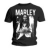 MARLEY BOB T-SHIRT  M BLACK UNISEX  BLACK & WHITE