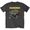 RAMONES T-SHIRT  L GREY UNISEX  ROAD TO RUIN