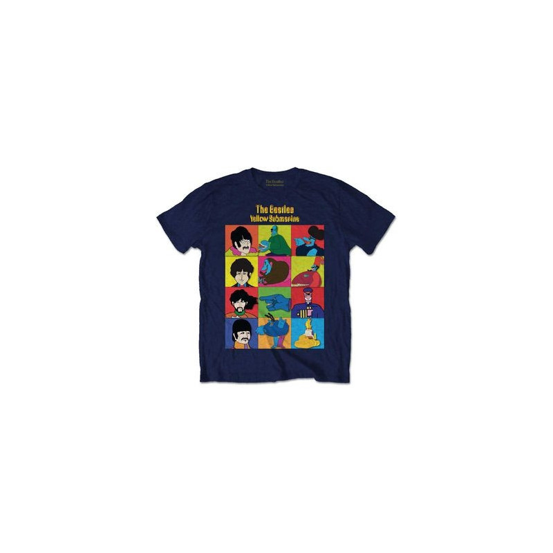 BEATLES  THE T-SHIRT  7-8 YEARS KIDS BLUE  SUBMARINE CHARACTERS