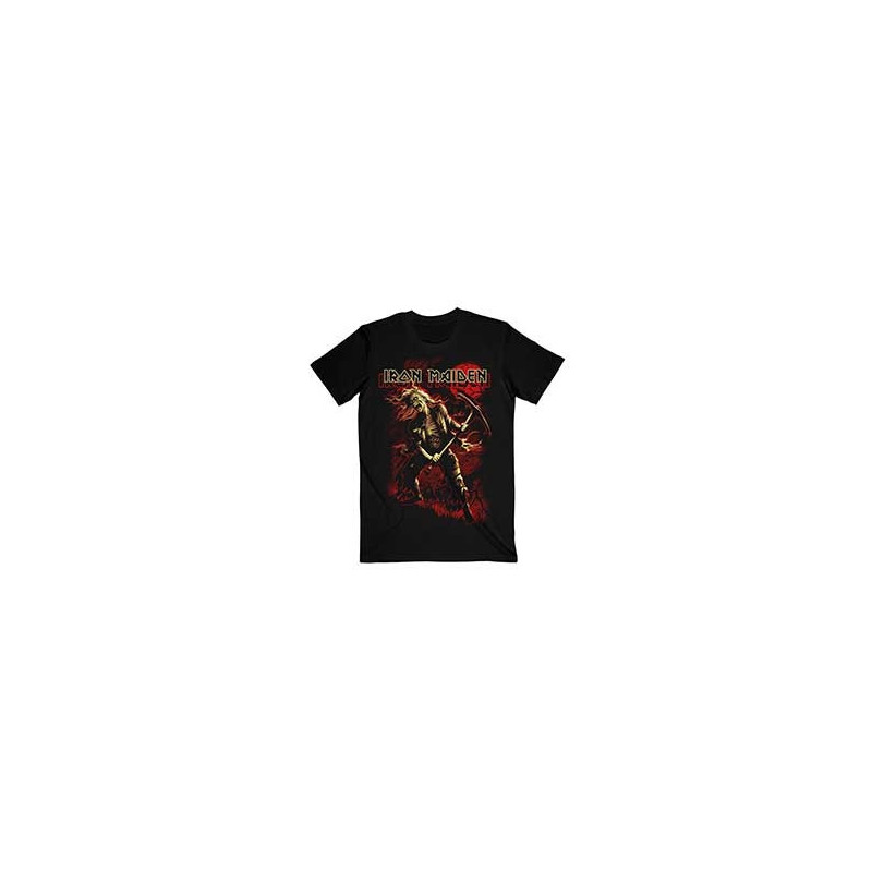 IRON MAIDEN T-SHIRT  L BLACK UNISEX  BENJAMIN BREEG RED GRAPHIC