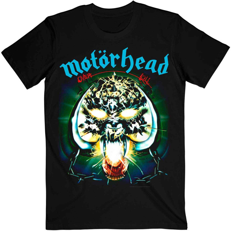 MOTORHEAD T-SHIRT L BLACK UNISEX OVERKILL